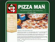 Tablet Screenshot of pizzaman.biz